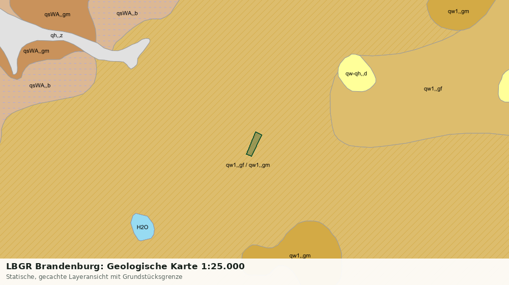 Statische Kartenansicht: LBGR Brandenburg: Geologische Karte 1:25.000