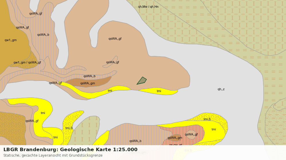 Statische Kartenansicht: LBGR Brandenburg: Geologische Karte 1:25.000