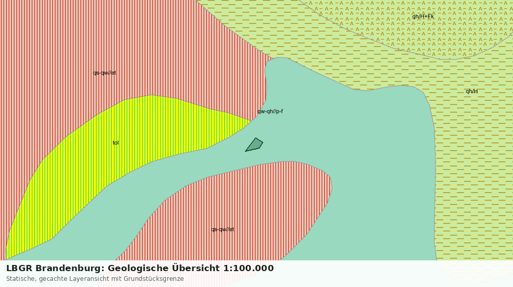 Statische Kartenansicht: LBGR Brandenburg: Geologische Übersicht 1:100.000