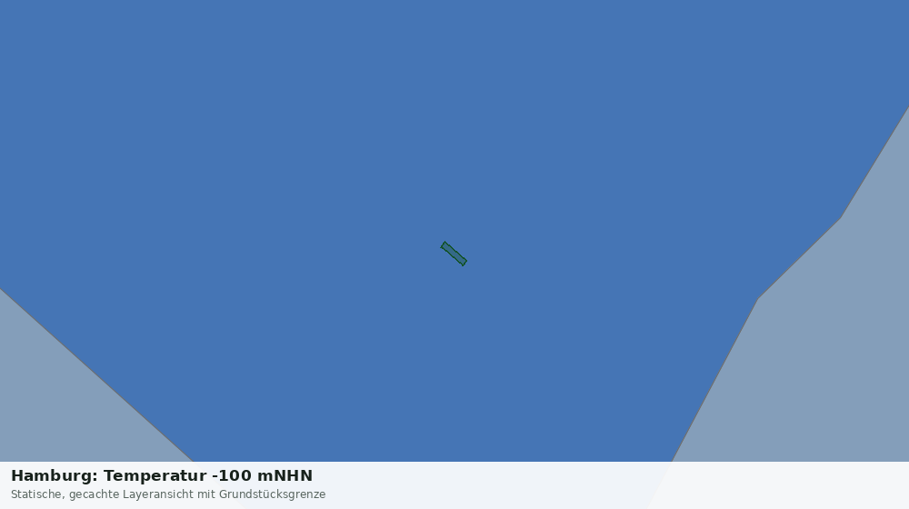 Statische Kartenansicht: Hamburg: Temperatur -100 mNHN