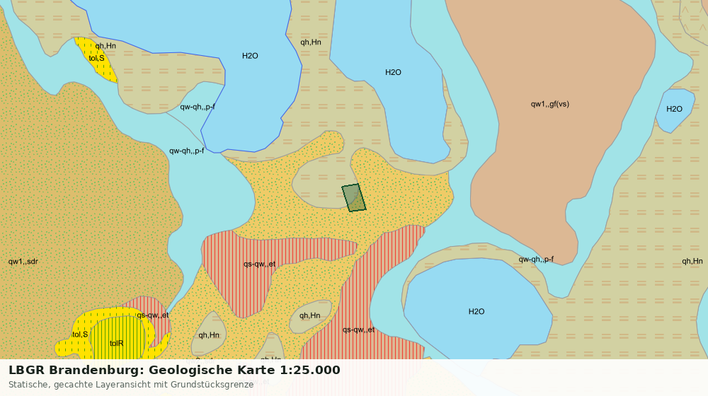 Statische Kartenansicht: LBGR Brandenburg: Geologische Karte 1:25.000