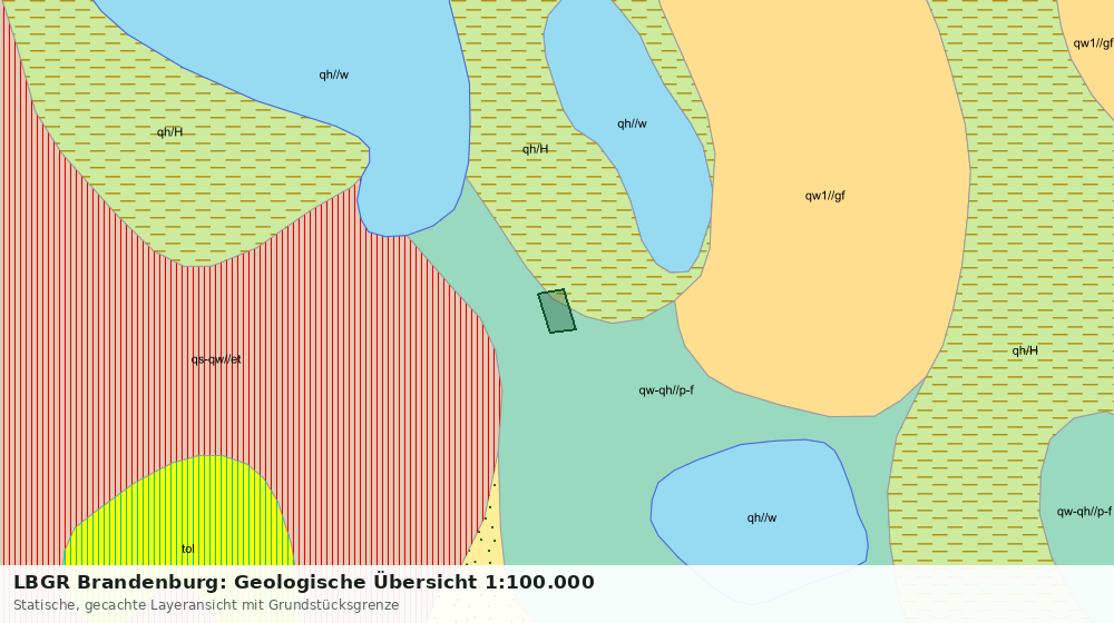 Statische Kartenansicht: LBGR Brandenburg: Geologische Übersicht 1:100.000