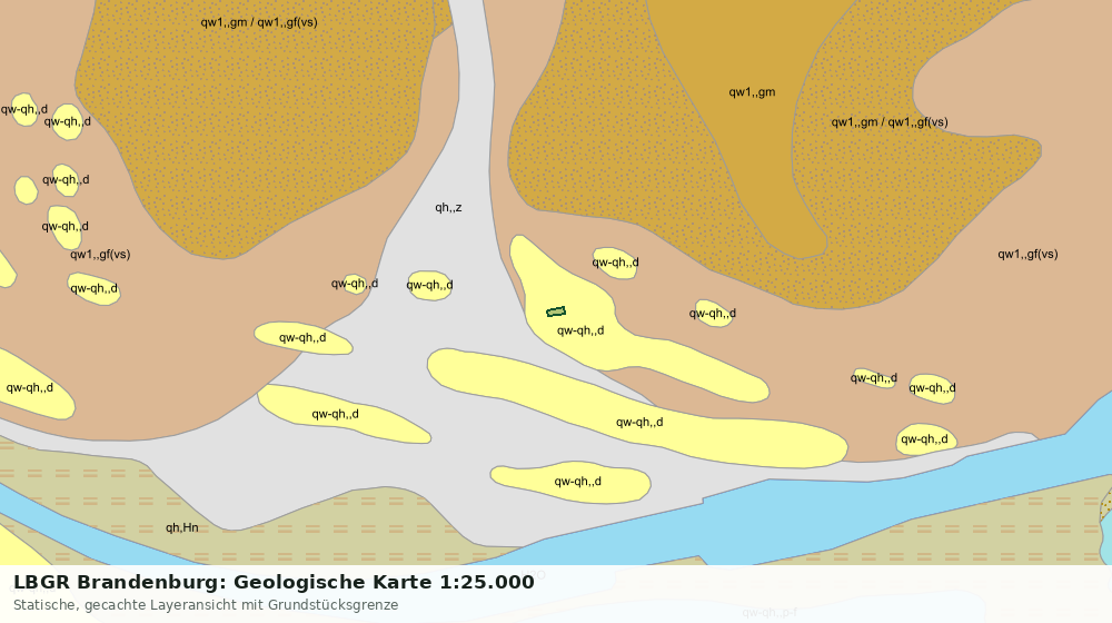 Statische Kartenansicht: LBGR Brandenburg: Geologische Karte 1:25.000