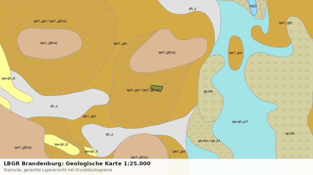 Statische Kartenansicht: LBGR Brandenburg: Geologische Karte 1:25.000