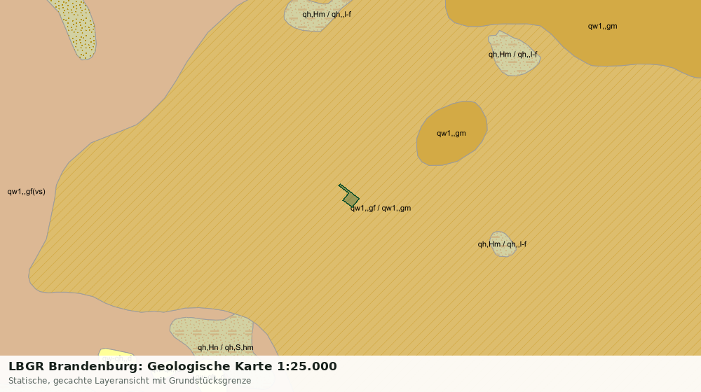 Statische Kartenansicht: LBGR Brandenburg: Geologische Karte 1:25.000