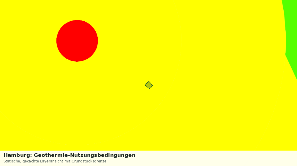 Statische Kartenansicht: Hamburg: Geothermie-Nutzungsbedingungen