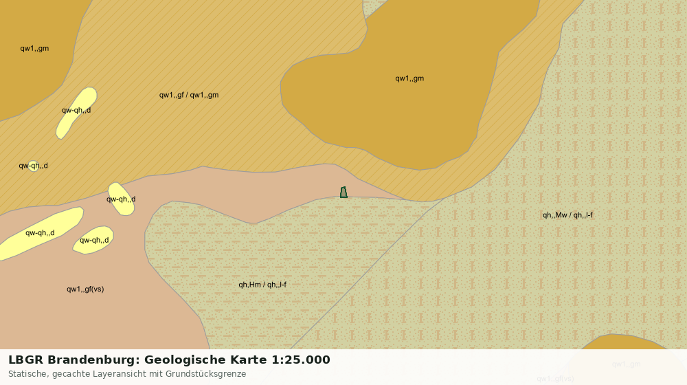 Statische Kartenansicht: LBGR Brandenburg: Geologische Karte 1:25.000
