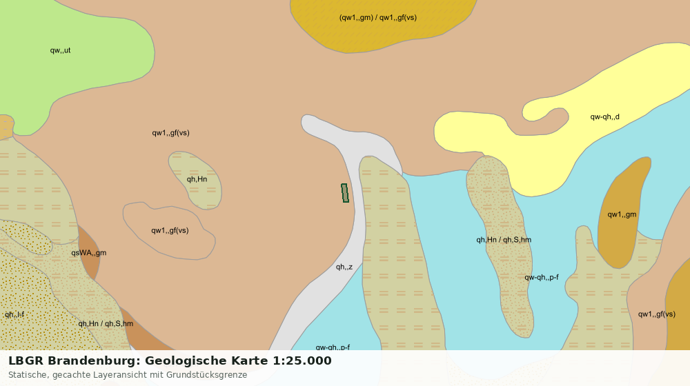 Statische Kartenansicht: LBGR Brandenburg: Geologische Karte 1:25.000