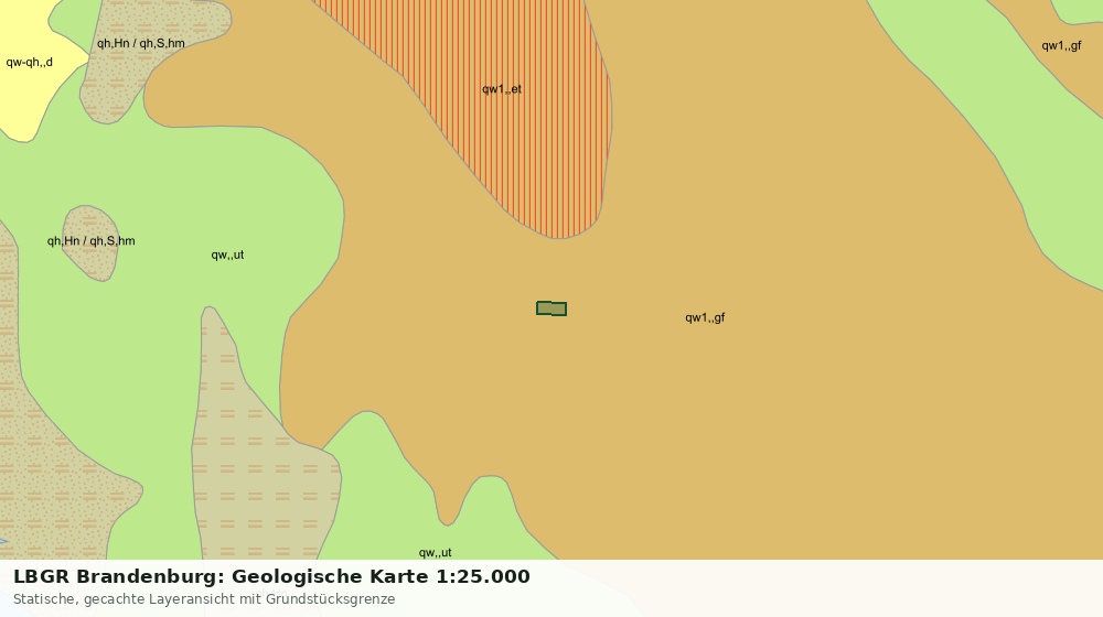 Statische Kartenansicht: LBGR Brandenburg: Geologische Karte 1:25.000