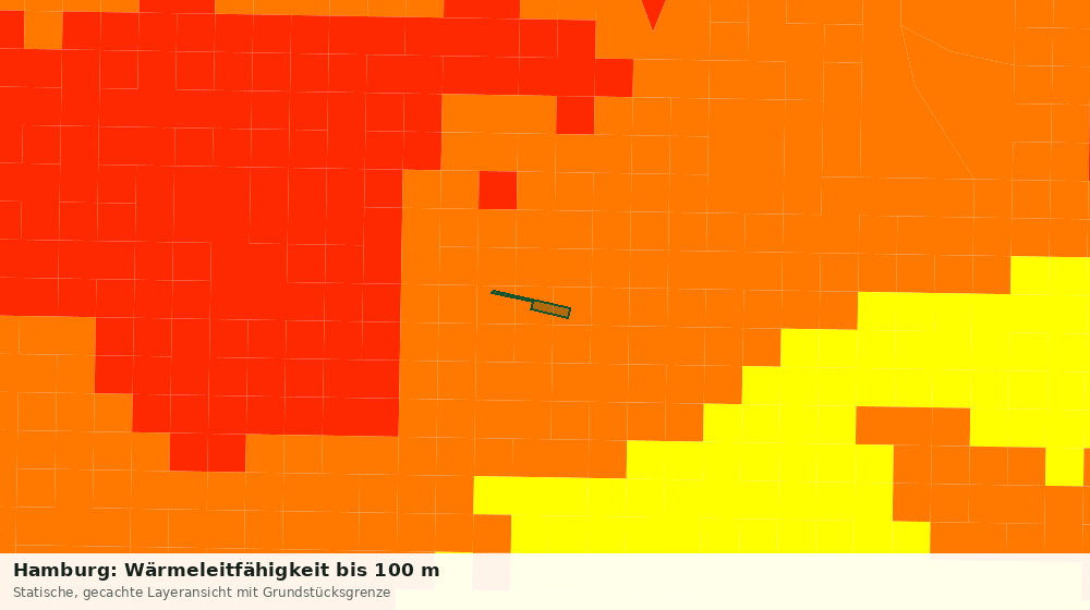 Statische Kartenansicht: Hamburg: Wärmeleitfähigkeit bis 100 m