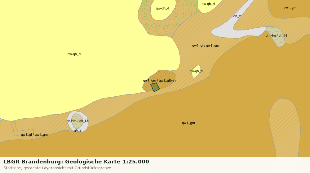 Statische Kartenansicht: LBGR Brandenburg: Geologische Karte 1:25.000