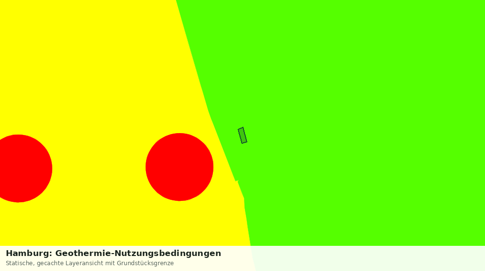 Statische Kartenansicht: Hamburg: Geothermie-Nutzungsbedingungen