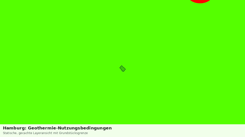 Statische Kartenansicht: Hamburg: Geothermie-Nutzungsbedingungen