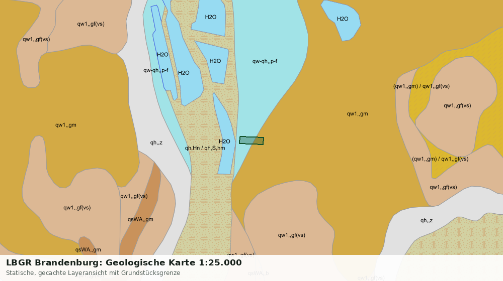 Statische Kartenansicht: LBGR Brandenburg: Geologische Karte 1:25.000