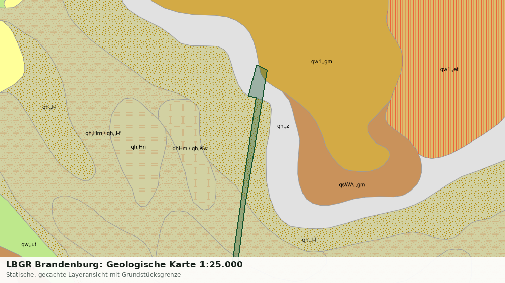 Statische Kartenansicht: LBGR Brandenburg: Geologische Karte 1:25.000