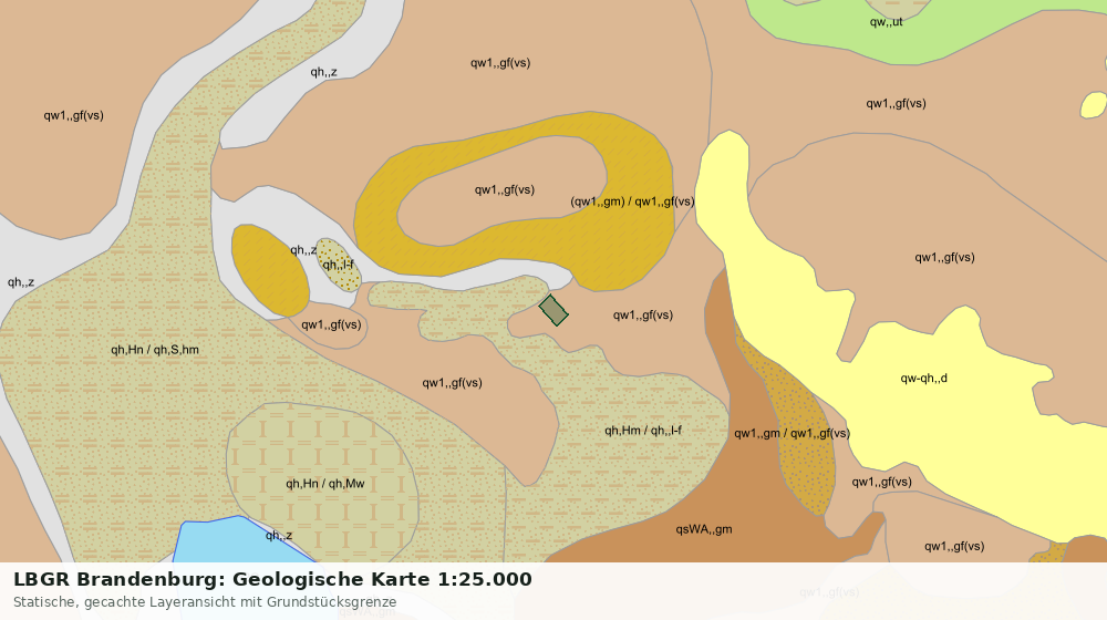 Statische Kartenansicht: LBGR Brandenburg: Geologische Karte 1:25.000