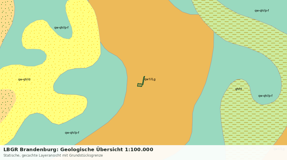 Statische Kartenansicht: LBGR Brandenburg: Geologische Übersicht 1:100.000