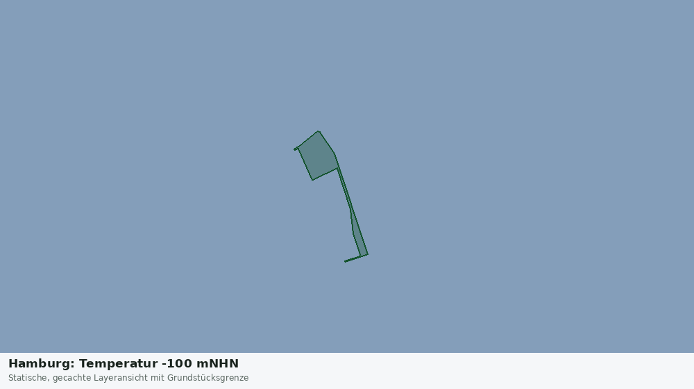 Statische Kartenansicht: Hamburg: Temperatur -100 mNHN