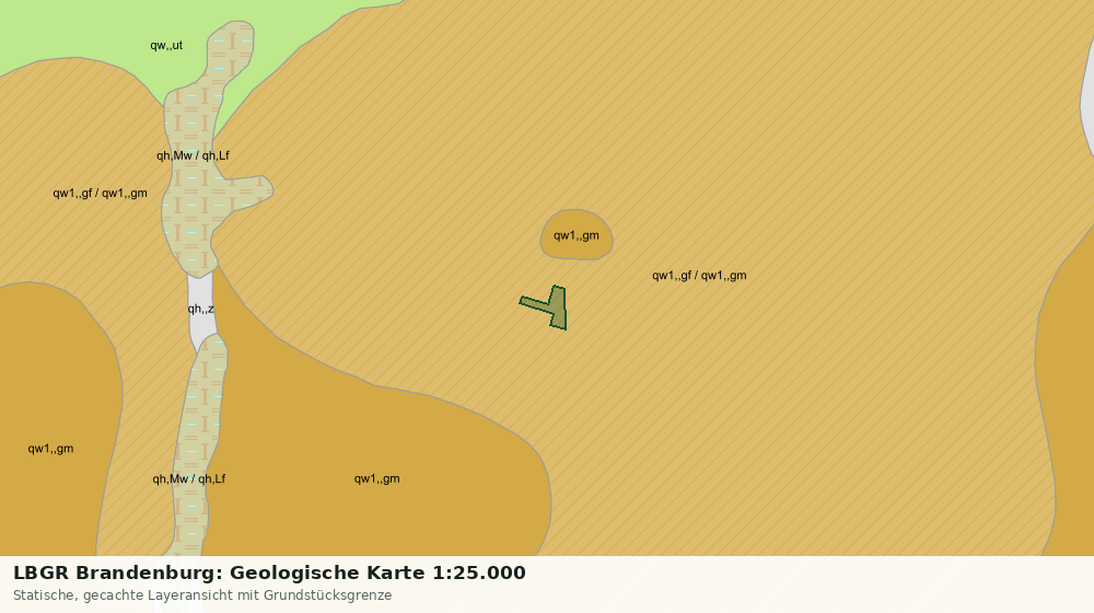 Statische Kartenansicht: LBGR Brandenburg: Geologische Karte 1:25.000