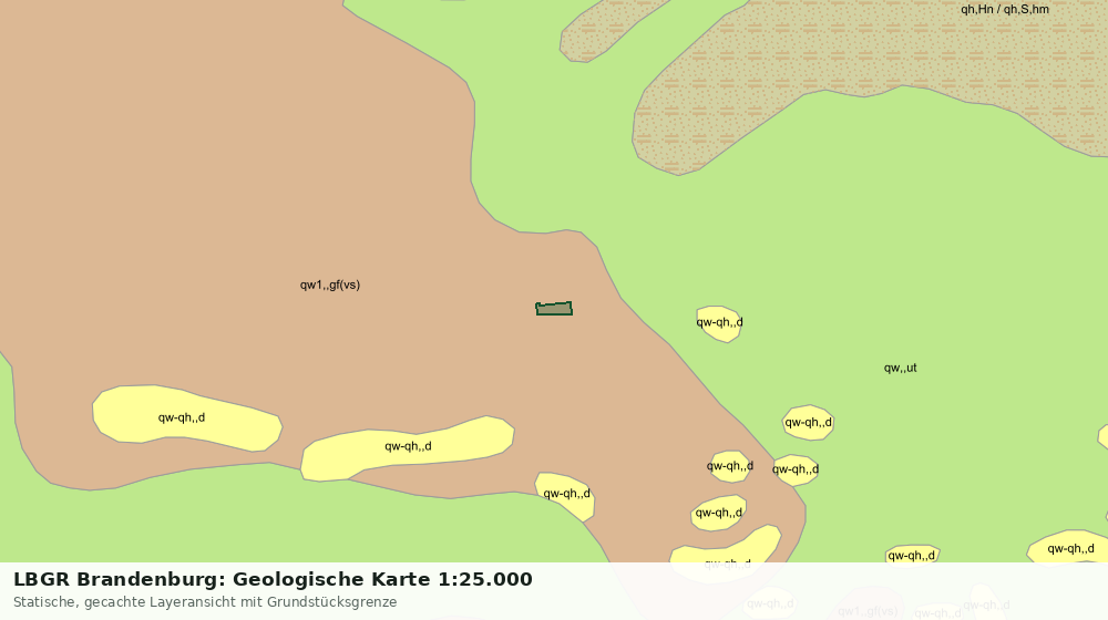 Statische Kartenansicht: LBGR Brandenburg: Geologische Karte 1:25.000