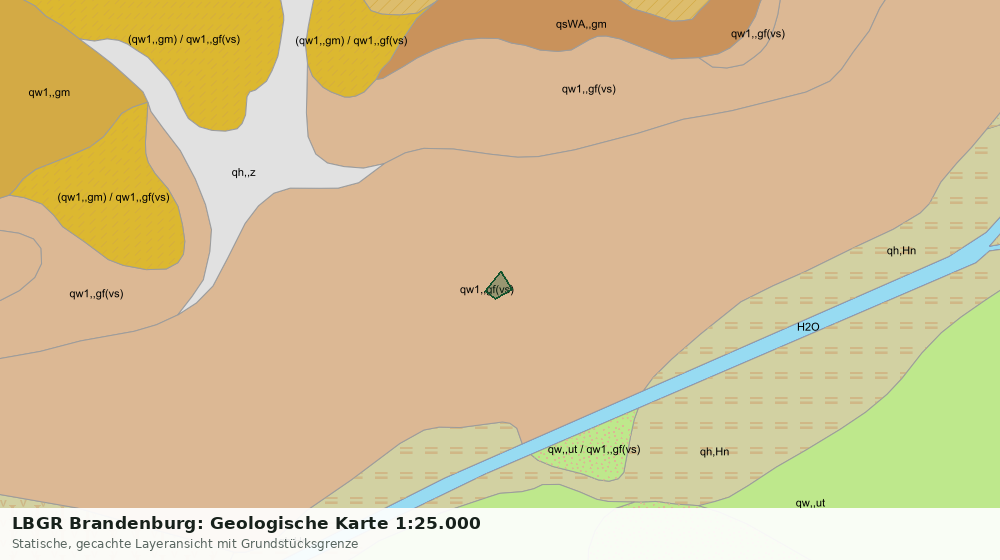Statische Kartenansicht: LBGR Brandenburg: Geologische Karte 1:25.000