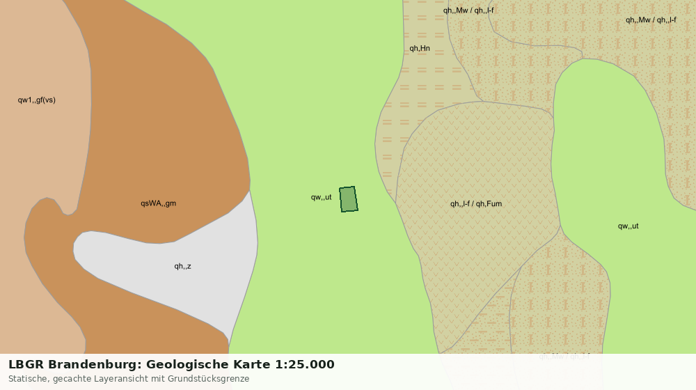 Statische Kartenansicht: LBGR Brandenburg: Geologische Karte 1:25.000