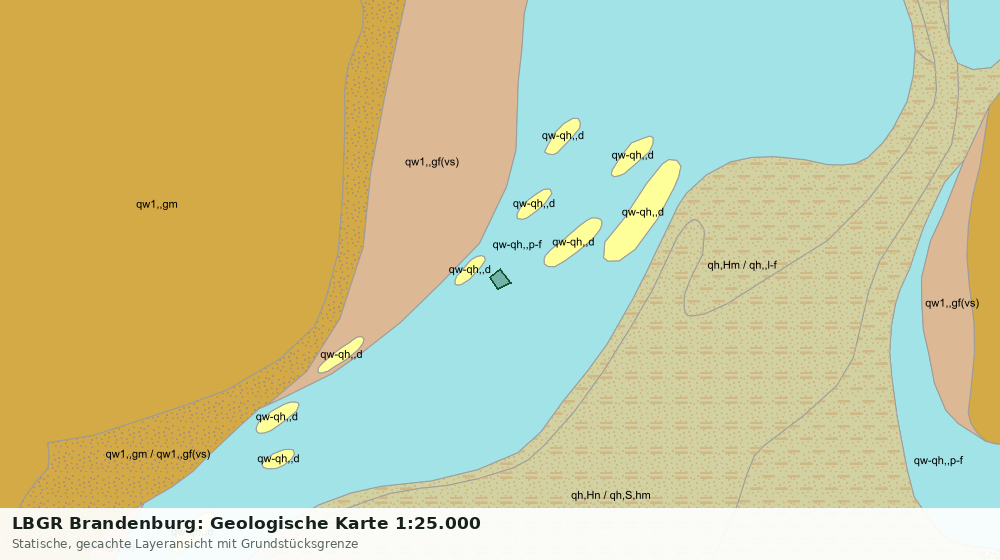 Statische Kartenansicht: LBGR Brandenburg: Geologische Karte 1:25.000