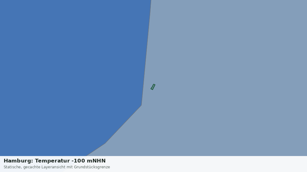 Statische Kartenansicht: Hamburg: Temperatur -100 mNHN