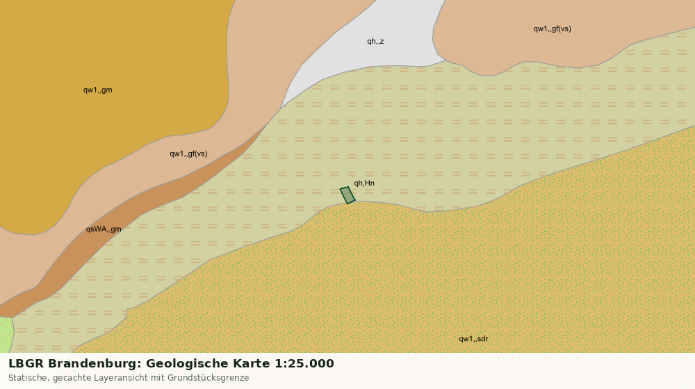 Statische Kartenansicht: LBGR Brandenburg: Geologische Karte 1:25.000