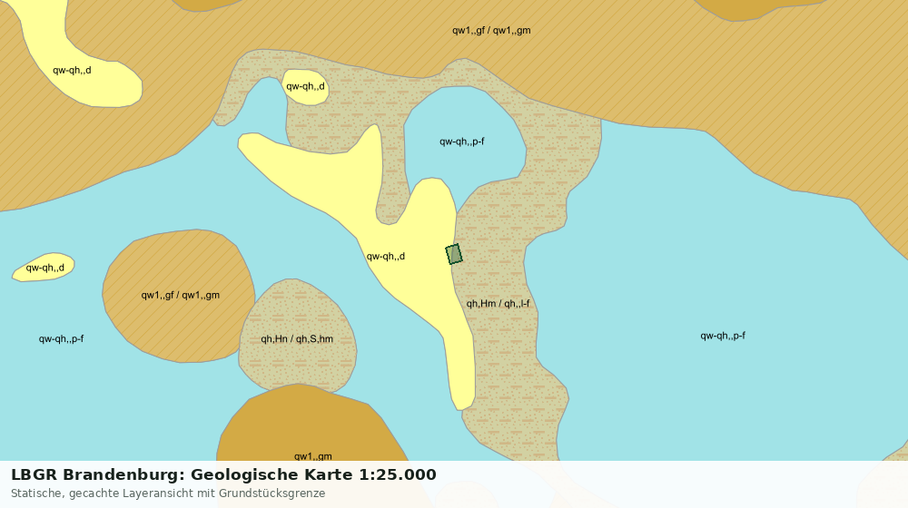 Statische Kartenansicht: LBGR Brandenburg: Geologische Karte 1:25.000