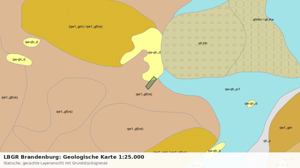 Statische Kartenansicht: LBGR Brandenburg: Geologische Karte 1:25.000