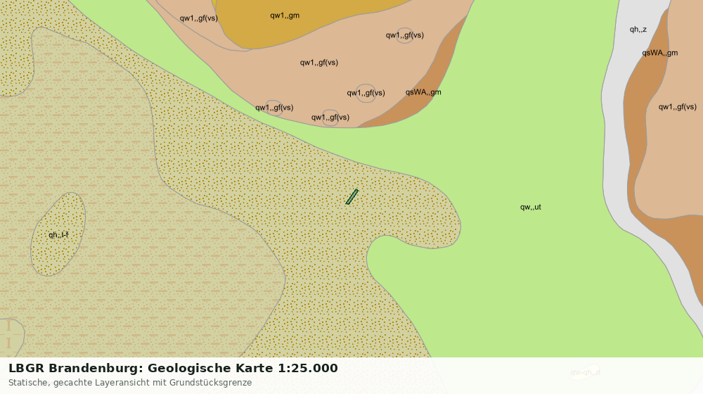 Statische Kartenansicht: LBGR Brandenburg: Geologische Karte 1:25.000