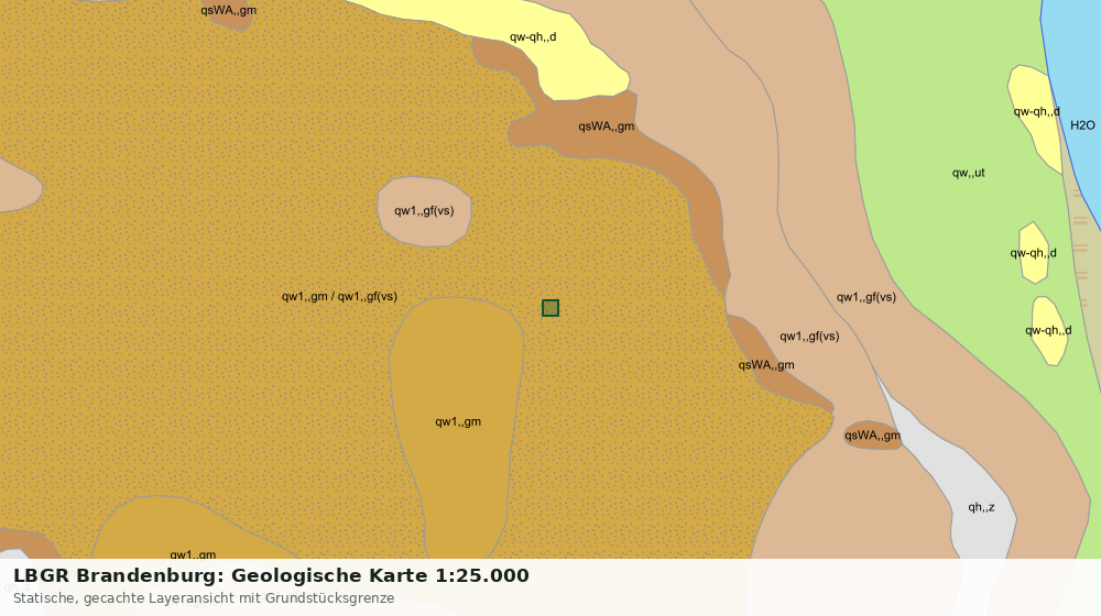 Statische Kartenansicht: LBGR Brandenburg: Geologische Karte 1:25.000