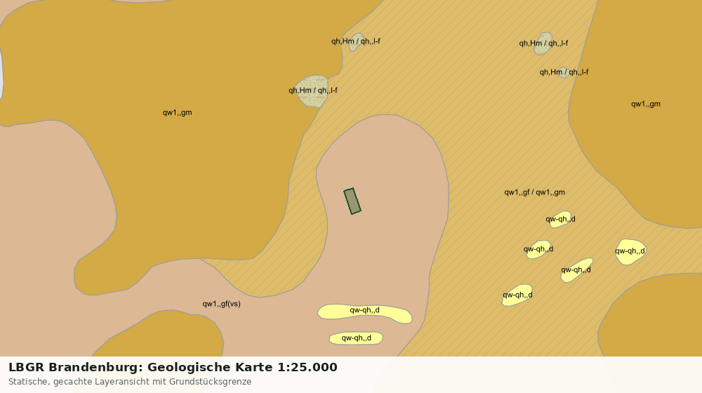 Statische Kartenansicht: LBGR Brandenburg: Geologische Karte 1:25.000