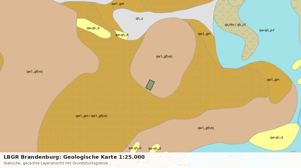 Statische Kartenansicht: LBGR Brandenburg: Geologische Karte 1:25.000