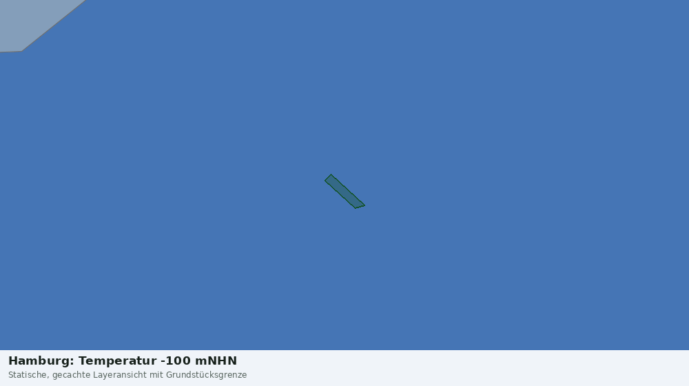 Statische Kartenansicht: Hamburg: Temperatur -100 mNHN