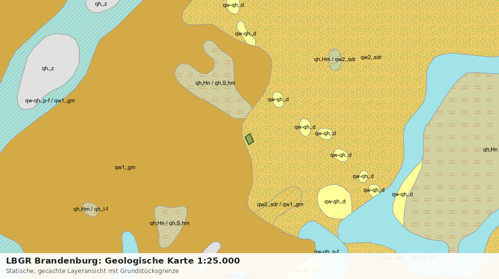 Statische Kartenansicht: LBGR Brandenburg: Geologische Karte 1:25.000