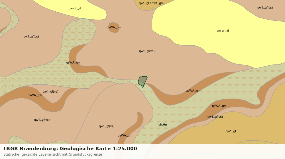 Statische Kartenansicht: LBGR Brandenburg: Geologische Karte 1:25.000