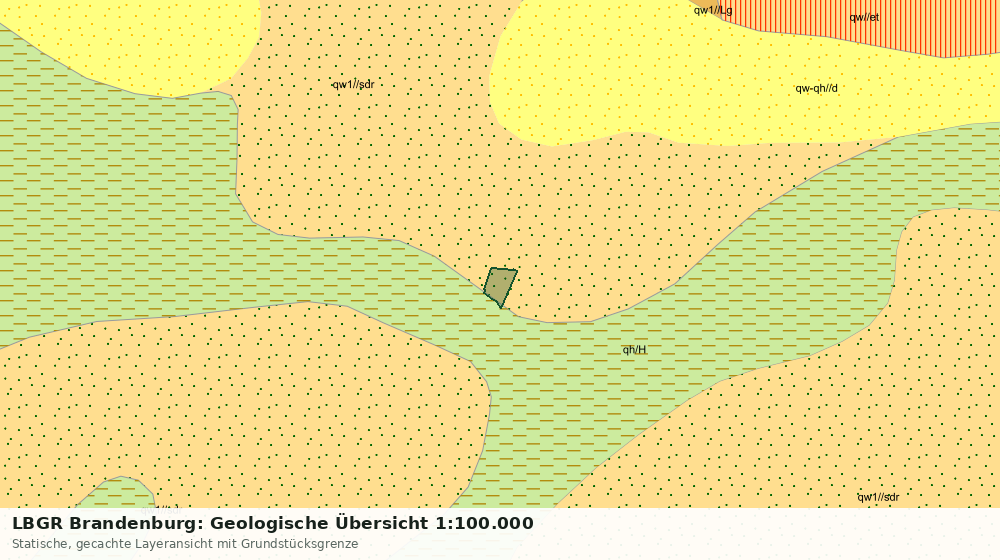 Statische Kartenansicht: LBGR Brandenburg: Geologische Übersicht 1:100.000