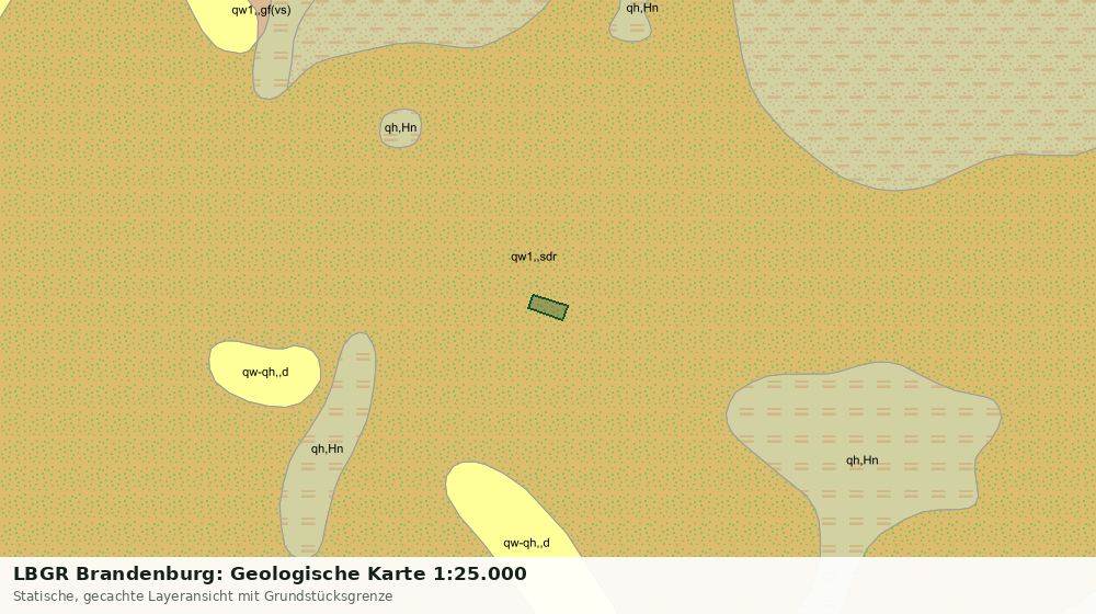Statische Kartenansicht: LBGR Brandenburg: Geologische Karte 1:25.000