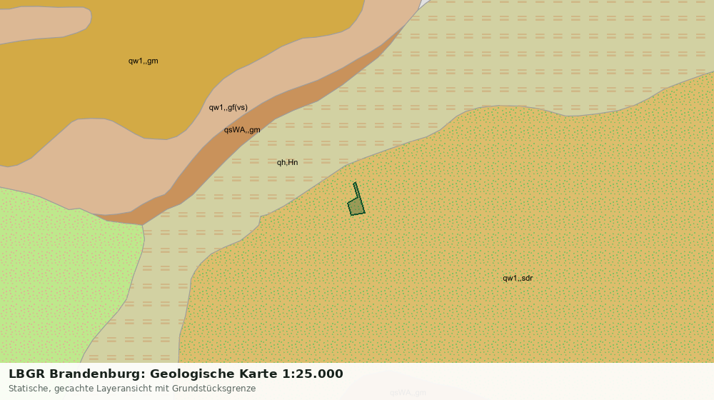 Statische Kartenansicht: LBGR Brandenburg: Geologische Karte 1:25.000