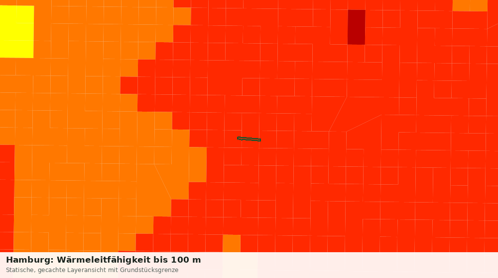 Statische Kartenansicht: Hamburg: Wärmeleitfähigkeit bis 100 m