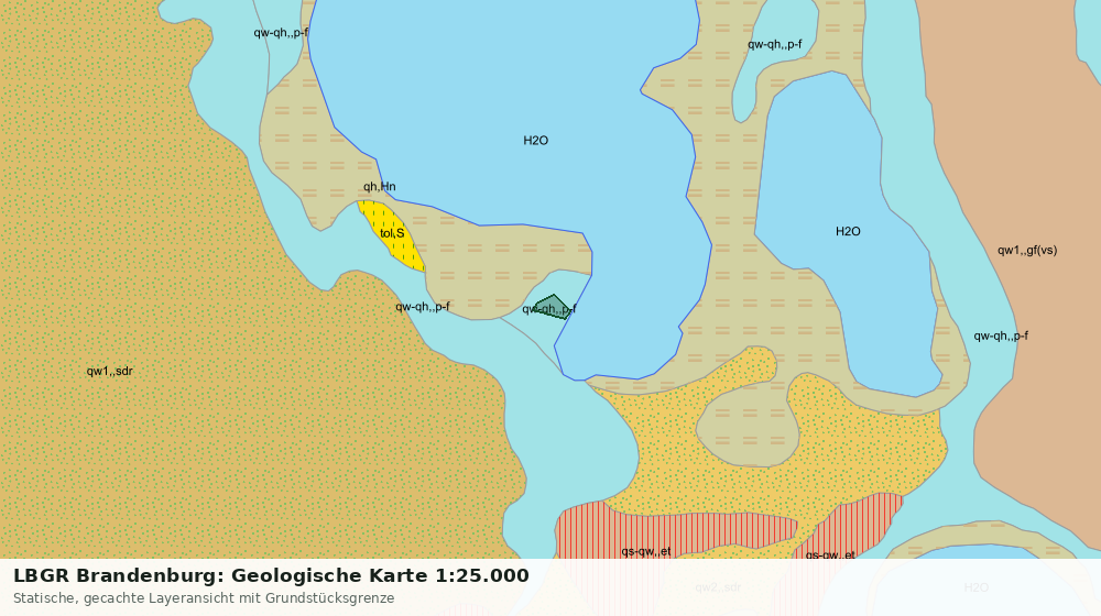 Statische Kartenansicht: LBGR Brandenburg: Geologische Karte 1:25.000