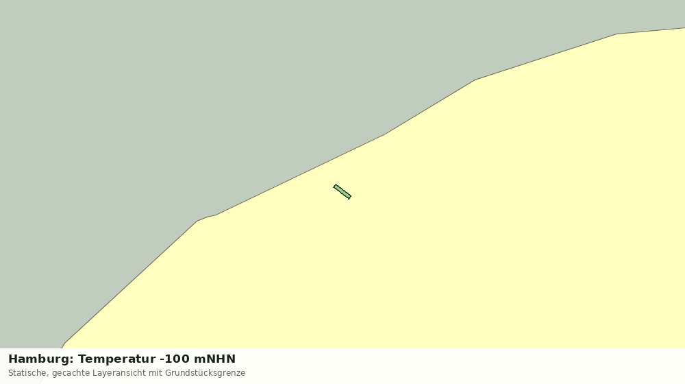 Statische Kartenansicht: Hamburg: Temperatur -100 mNHN