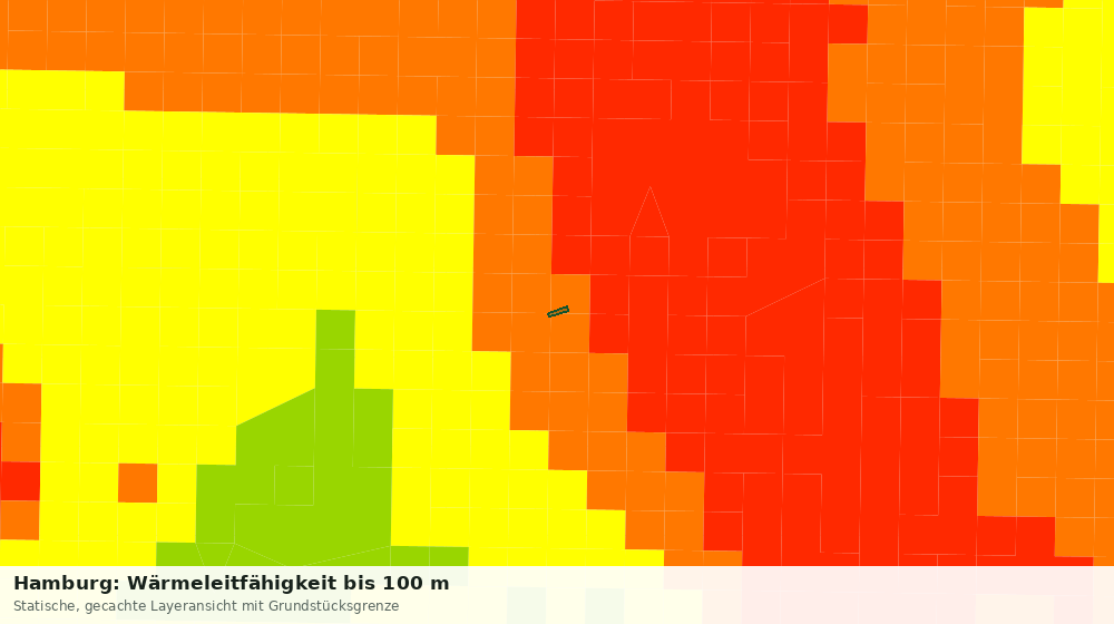 Statische Kartenansicht: Hamburg: Wärmeleitfähigkeit bis 100 m