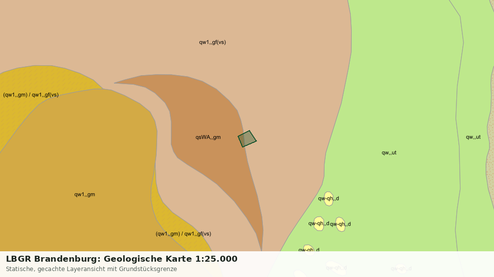 Statische Kartenansicht: LBGR Brandenburg: Geologische Karte 1:25.000