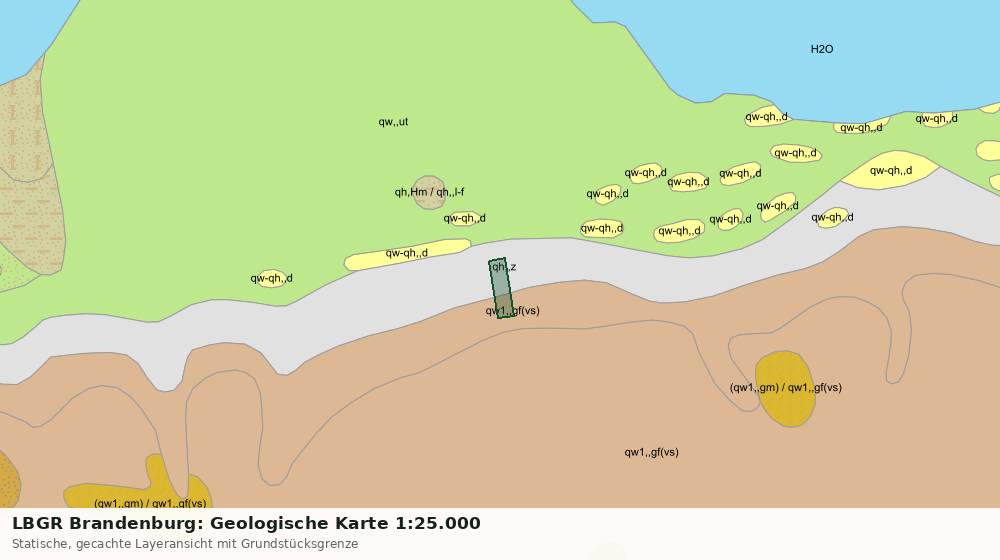 Statische Kartenansicht: LBGR Brandenburg: Geologische Karte 1:25.000