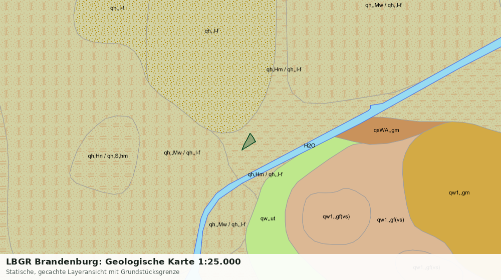 Statische Kartenansicht: LBGR Brandenburg: Geologische Karte 1:25.000