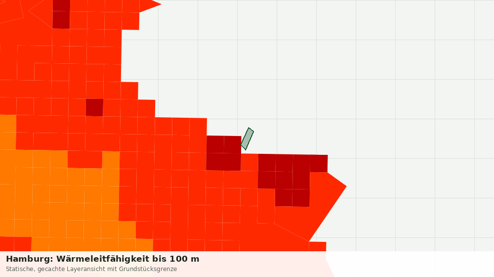 Statische Kartenansicht: Hamburg: Wärmeleitfähigkeit bis 100 m