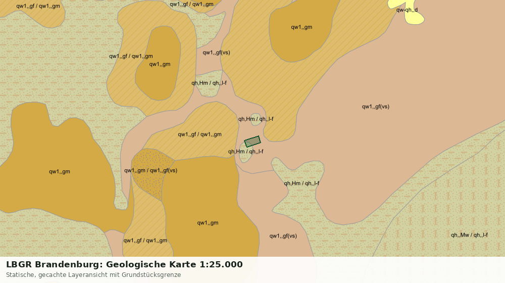 Statische Kartenansicht: LBGR Brandenburg: Geologische Karte 1:25.000